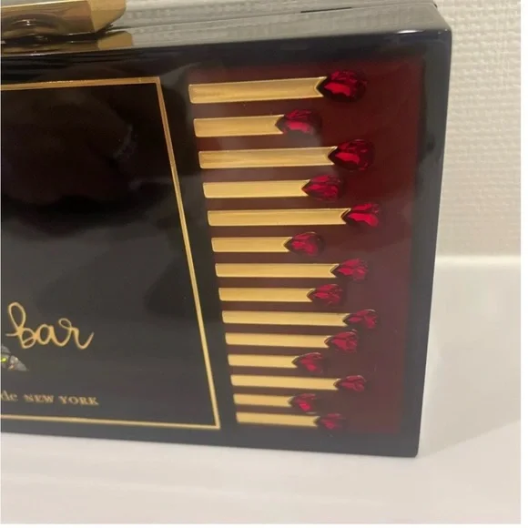 RARE NWT Unopened Kate Spade “Perfect Match” Matchbox Embellished Resin Clutch - Picture 2 of 12